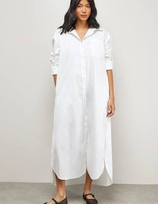 dress Warehouse Women's Oversized Side Split Midi Shirt Dress Lyst $44