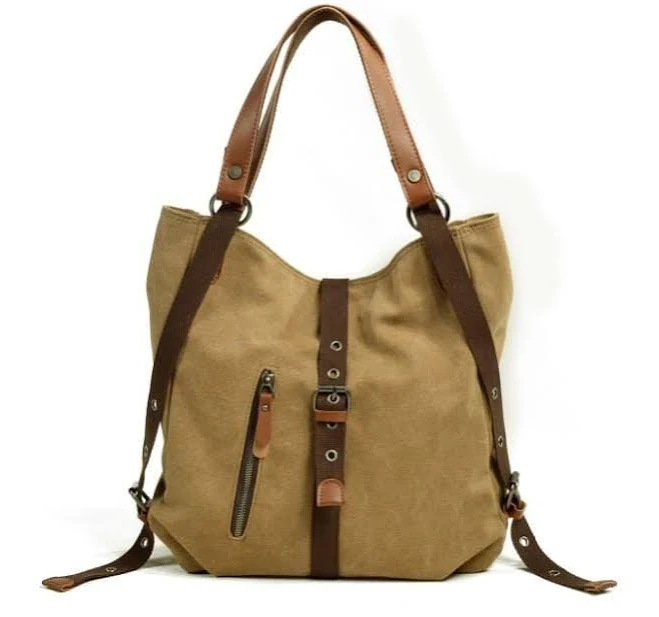 bag Waxed Canvas Tote Shoulder Bag with Leather Handles Leather Neo $108