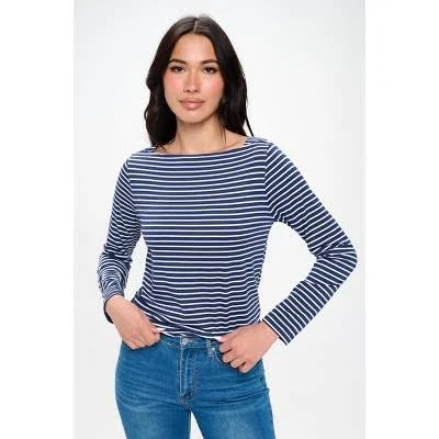 boat neck top West K Women's Aya Long Sleeve Boat Neck Stripe Top Target $26.4