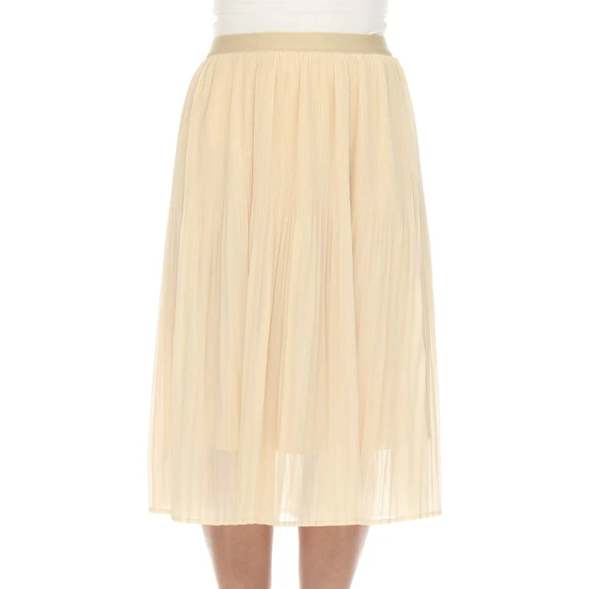 skirt White Mark Women's Pleated Chiffon Midi Skirt Zulily.com $25.64