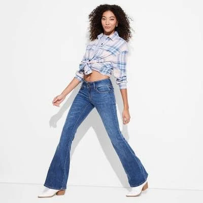 bottoms Wild Fable Women's Low-Rise Flare Jeans Target $28