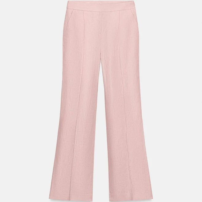 pants Woman Zara 100% Linen Straight Leg Pants Zara USA $79.9