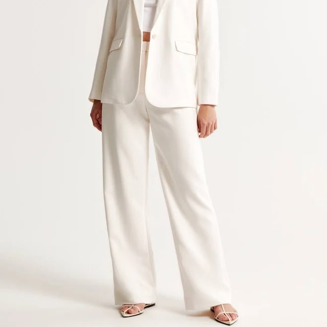 wide leg pants Women's Abercrombie & Fitch A&F Sloane Tailored Wide Leg Pant Abercrombie & Fitch $90