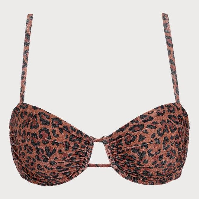 bikini top Women's Berlook Leopard Supportive Underwire Bikini Top Berlook $28