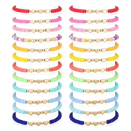accessory Women's Boho Friendship Heart Beaded Bracelets (24 Pcs) Walmart - KABUER $12.99