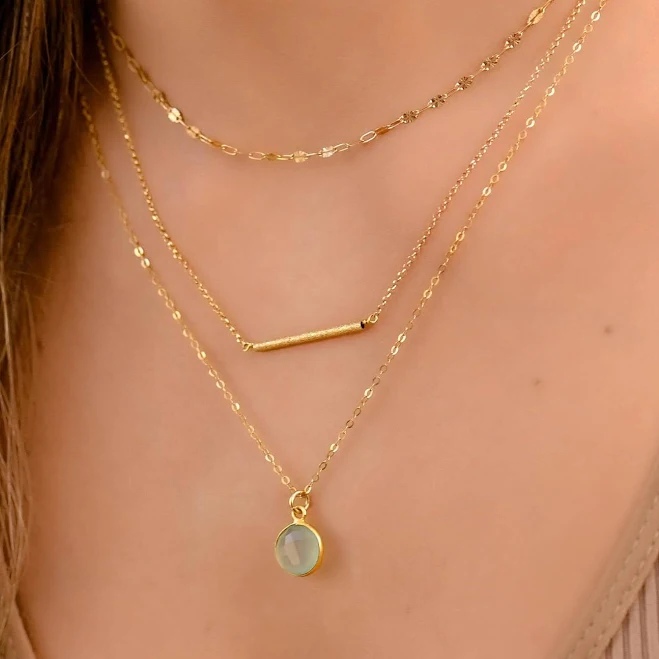 accessory Women's Boho Layered Stone Necklace Set Etsy - DaintyJools $71.14