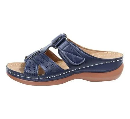 shoes Women's Braided Faux Leather Slide Sandals Walmart - FNOCHY DiscountStore $9.28