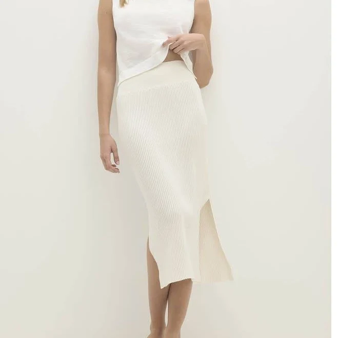 skirt Women's Cashmere Bottoms - Aubrie Midi Skirt - Ivory - NAKEDCASHMERE Nordstrom $175