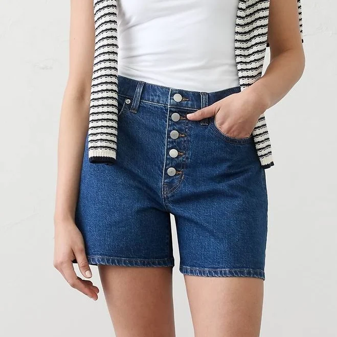 shorts Women's High-Rise Denim Shorts Banana Republic Factory $42