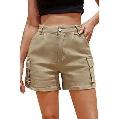 shorts Women's High Waist Classic Fit Cargo Shorts with 4 Pockets Target $38.99