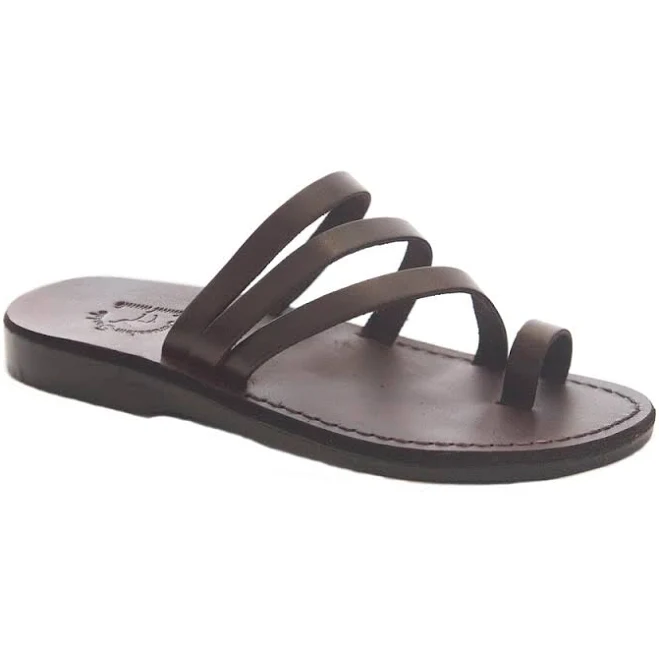 shoes Women's Leather Strappy Flat Sandal Nora Jerusalem Sandals $77.95