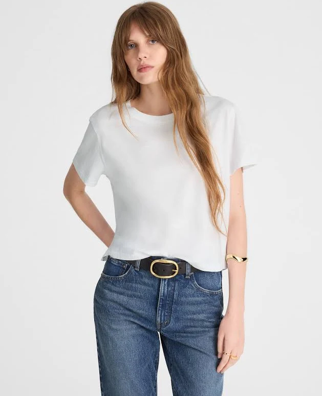 t-shirt Women's Madewell The Easy Crop Crewneck Tee in Soft Slub Madewell $38