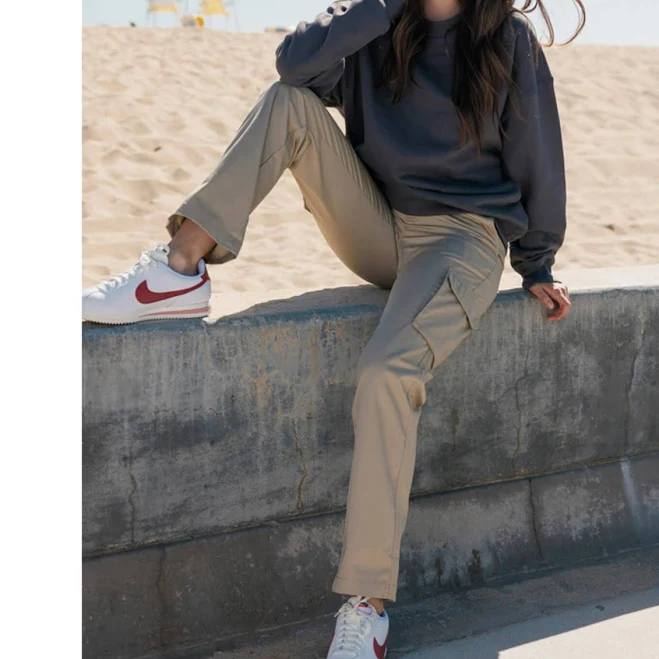 cargo pants Women's Mid Rise Relaxed Fit Straight Leg Cargo Work Pants Cali1850 $80