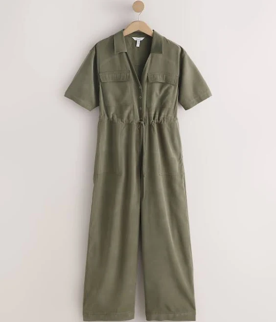 jumpsuit Women's Next Short Sleeve Utility Wide Leg Jumpsuit Next USA $117