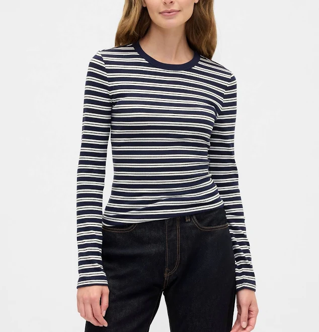top Women's Pointelle Rib T-Shirt by Gap Gap Factory $18.99