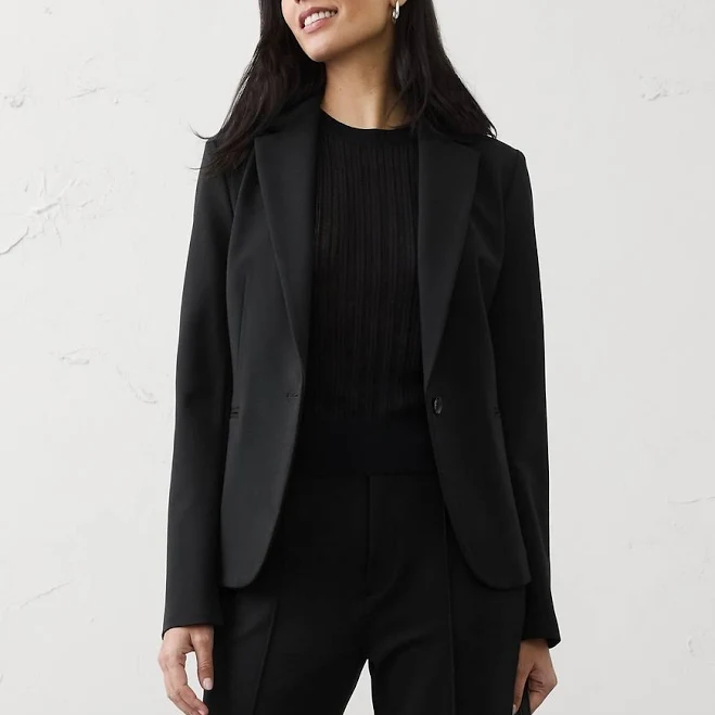 blazer Women's Ponte Blazer Banana Republic Factory $90