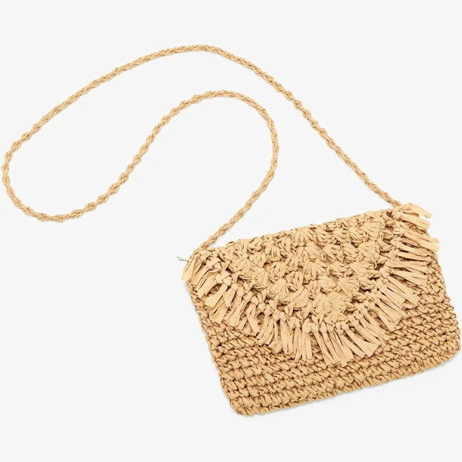 bag Woven Straw Fringe Crossbody Bag Her Universe $8