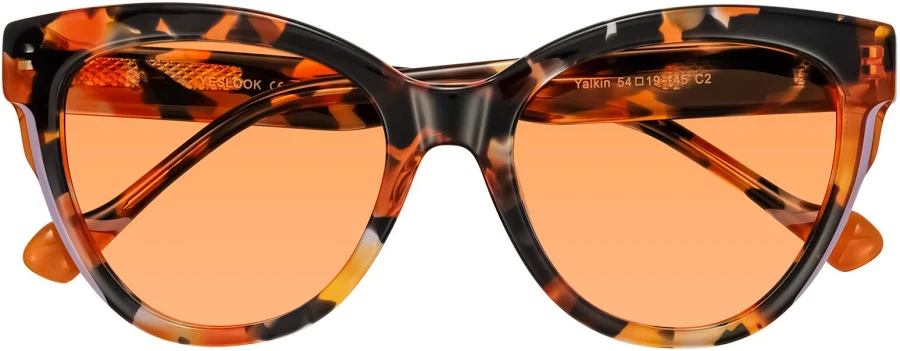 accessory Yalkin Oversized Cat-Eye Acetate Sunglasses Yesglasses $54.83