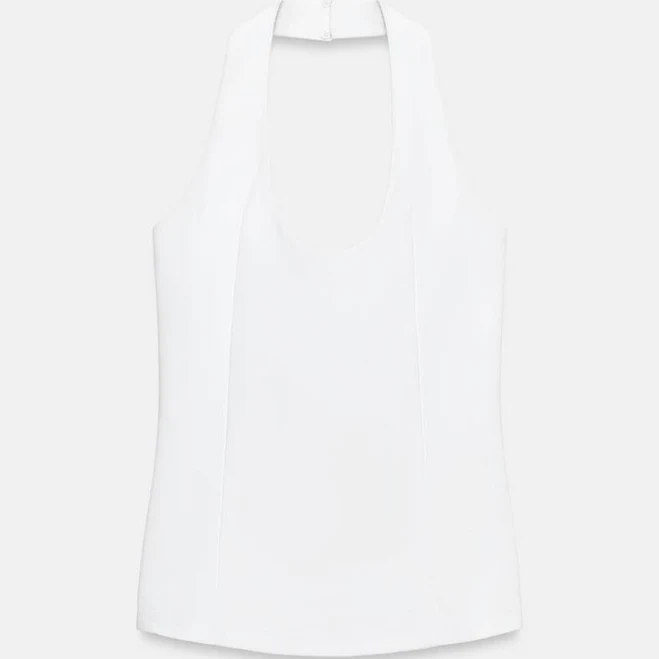 crop top Zara Crepe Halter Top Zara USA $29.9