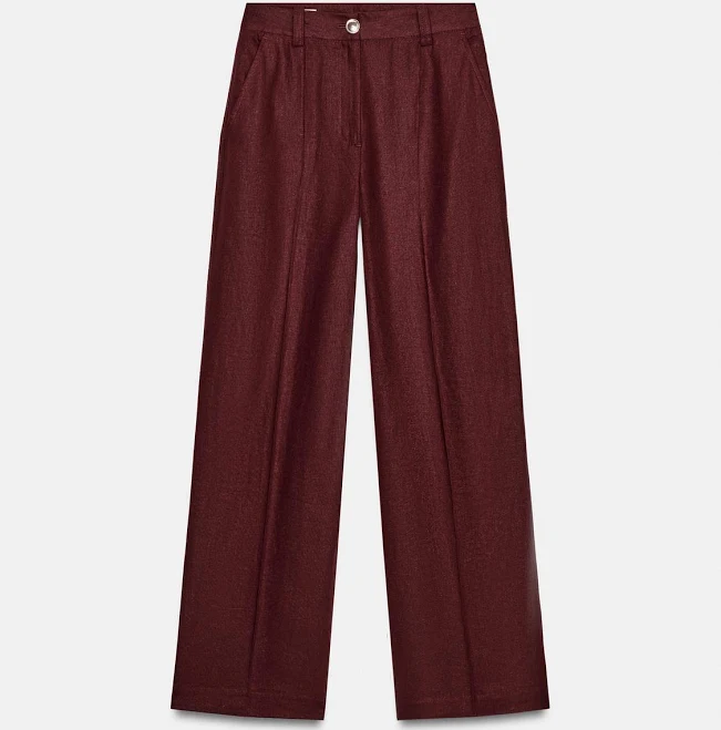pants Zara Linen Blend Straight Leg Pants Zara USA $49.9