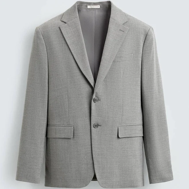 blazer Zara Men's Slim Fit Wool Blend Blazer Zara USA $169