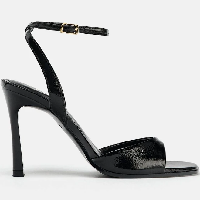 shoes Zara Patent Heeled Sandals Zara USA $49.9