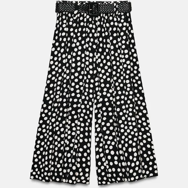 pants Zara Polka Dot Culottes with Belt Zara USA $59.9