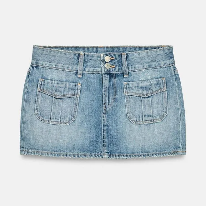 skirt Zara Trf Denim Mini Skirt Zara USA $45.9