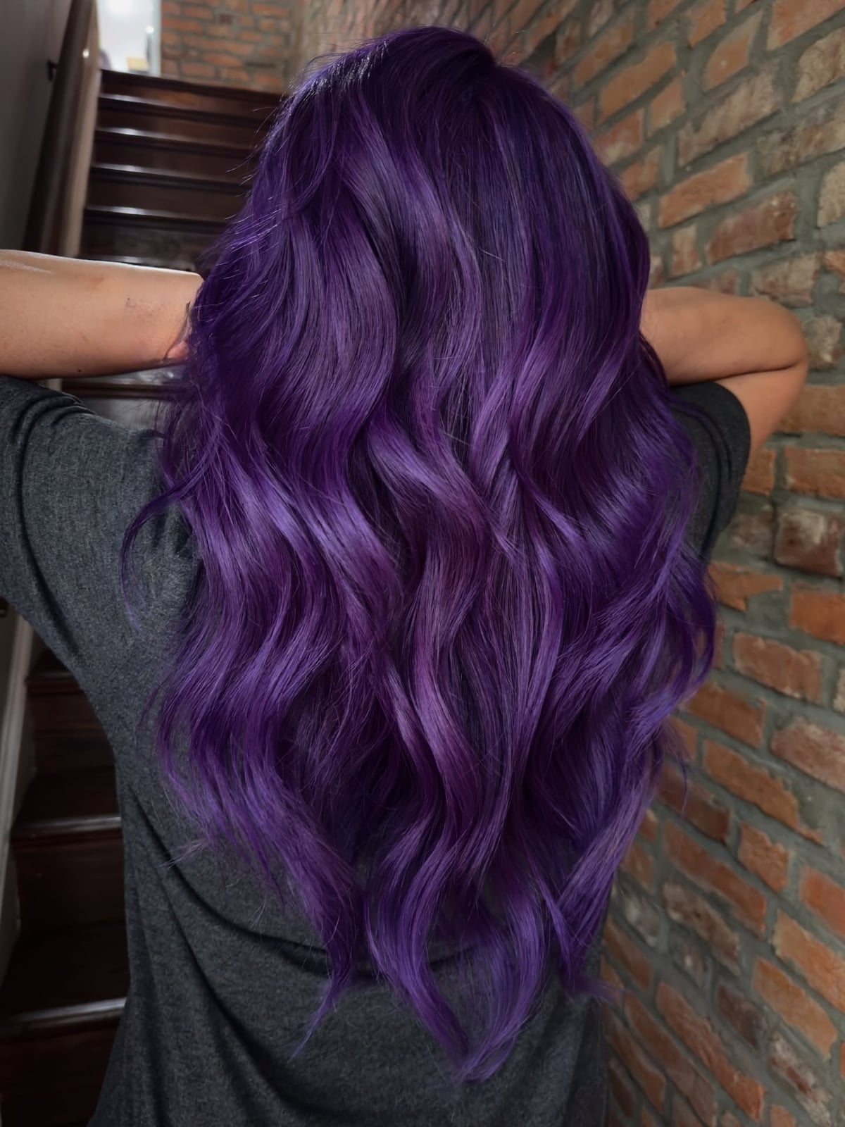 Vibrant Purple With Violet Tones — Purple Hair Color Styles