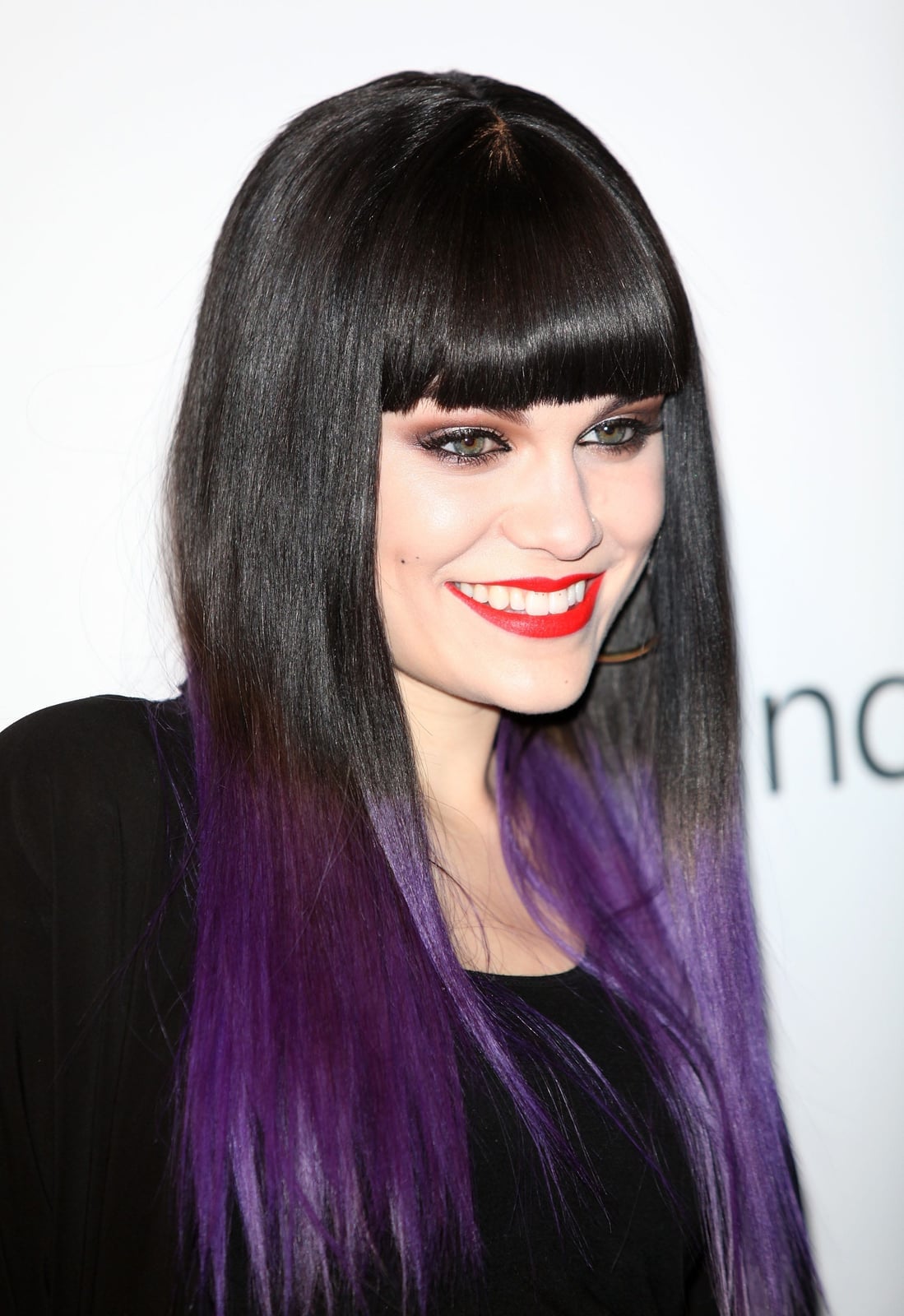 Dark Base With Purple Ombré Blowout — Purple Hair Color Styles