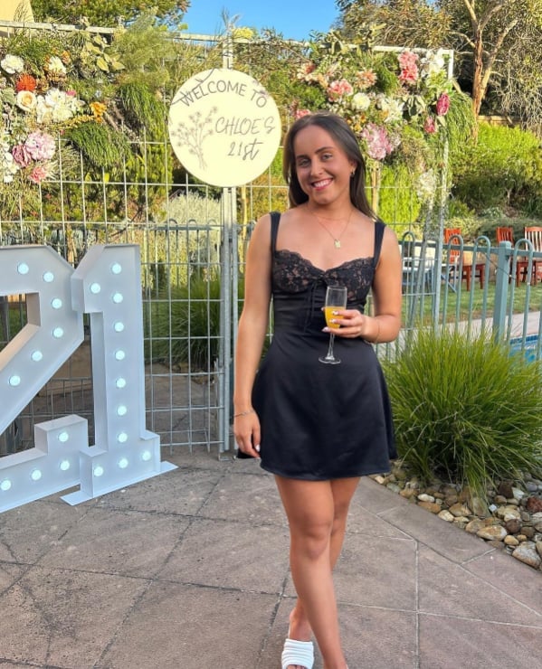 Black Satin Mini Dress with Lace-Trimmed Bust — Simple 21st Birthday Outfits