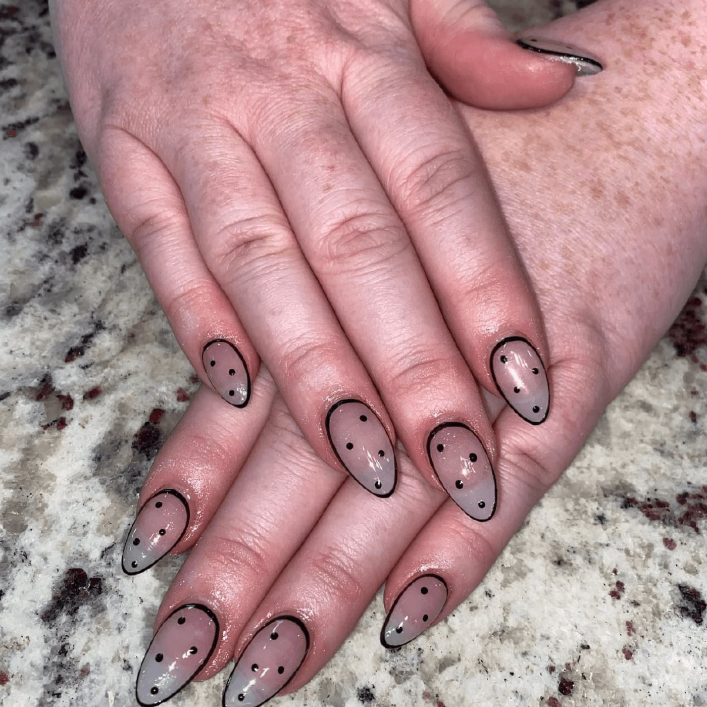 Medium Almond Nails With Soft Pink French Tips Medium Almond Nails With Soft Pink French Tips — Simple Almond Nails