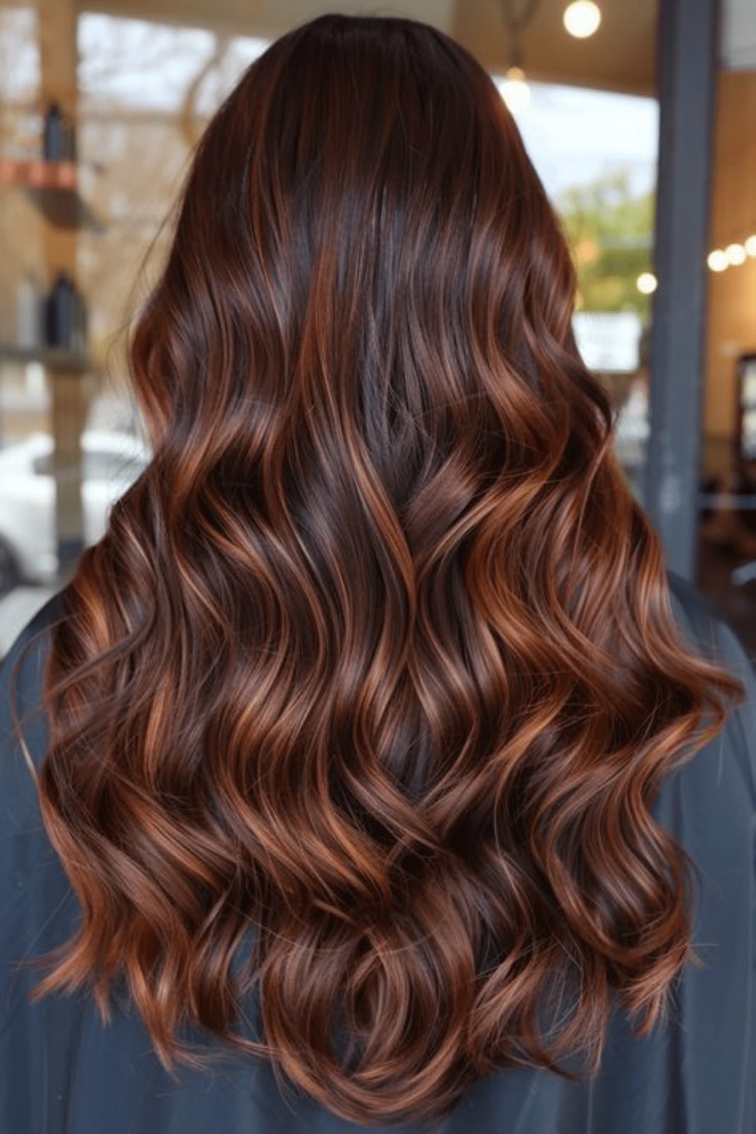 Mid-Back Dark Auburn With Lighter Auburn Highlights, Layers Mid-Back Dark Auburn With Lighter Auburn Highlights, Layers — Simple Auburn Highlights