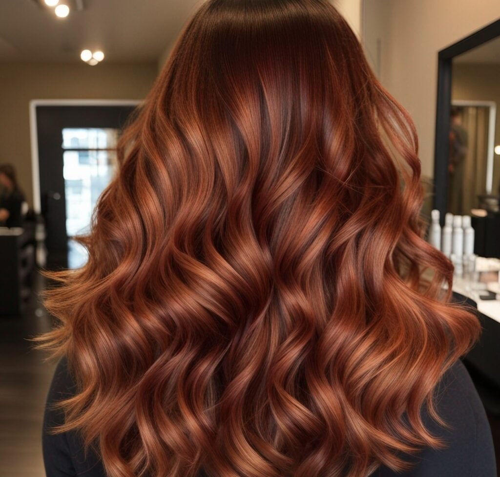 Mid-Back Deep Auburn With Subtle Copper Highlights Mid-Back Deep Auburn With Subtle Copper Highlights — Simple Auburn Highlights