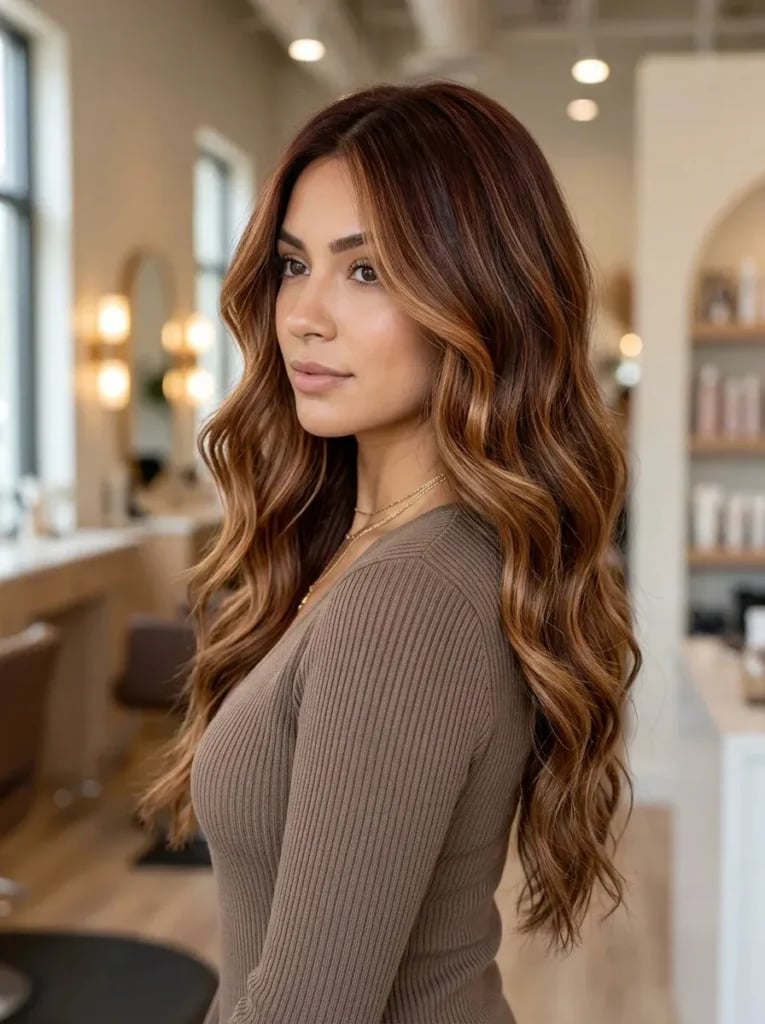 Auburn Base With Blonde And Copper Highlights Auburn Base With Blonde And Copper Highlights — Simple Auburn Highlights
