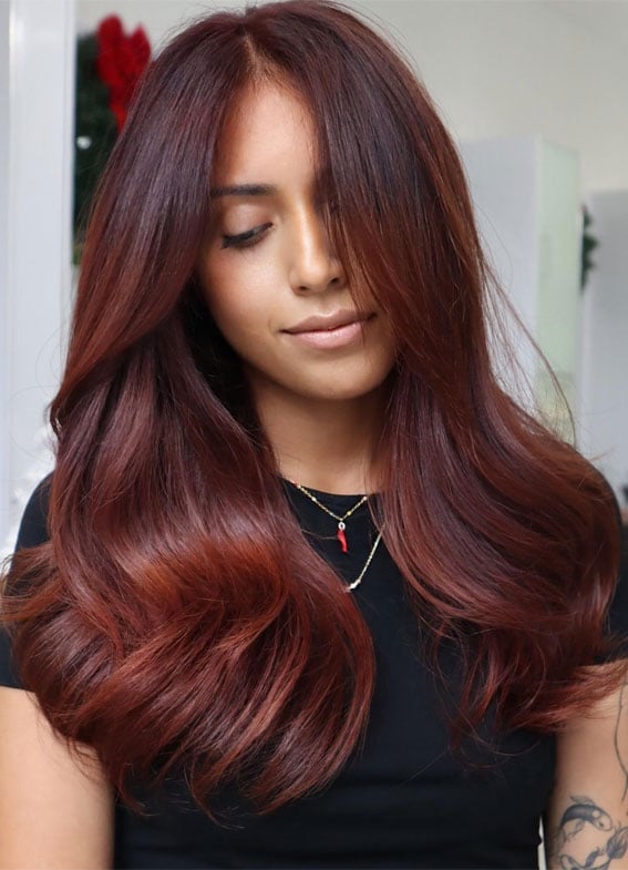 Deep Auburn With Subtle Lighter Auburn Highlights Deep Auburn With Subtle Lighter Auburn Highlights — Simple Auburn Highlights