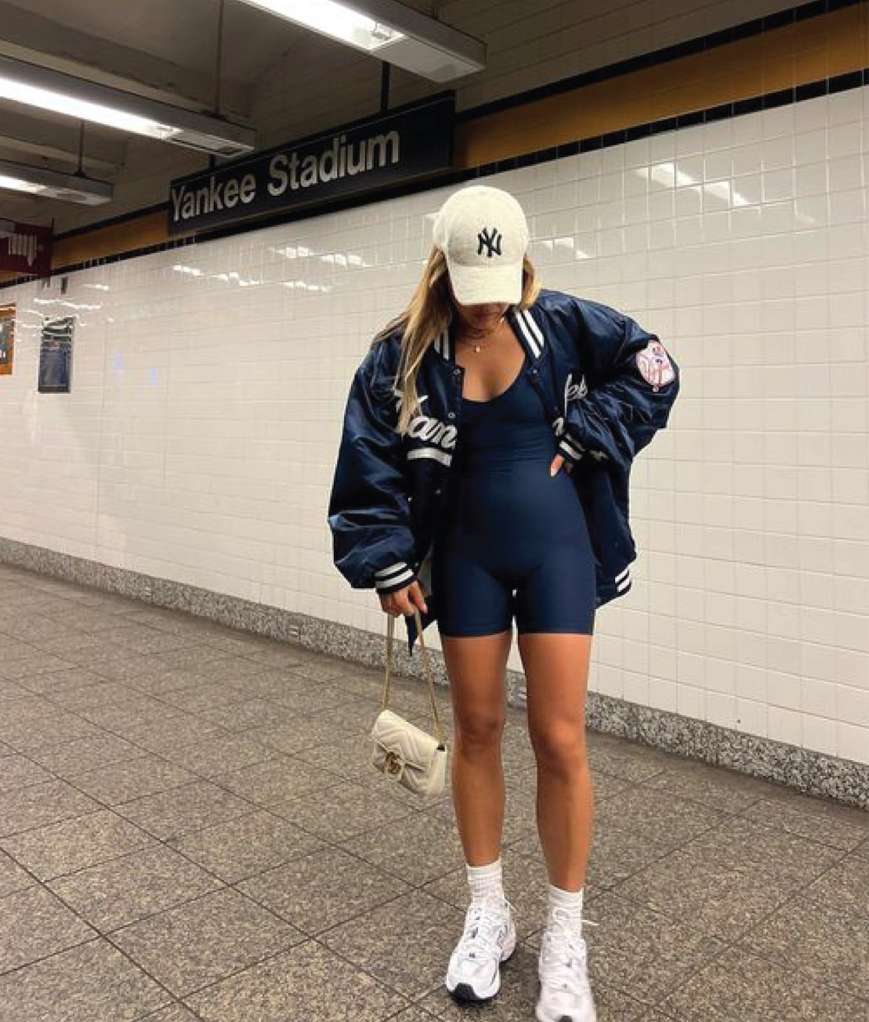 Bomber Jacket and White Sneakers Casual Outfit Bomber Jacket and White Sneakers Casual Outfit — Simple Baseball Game Outfits