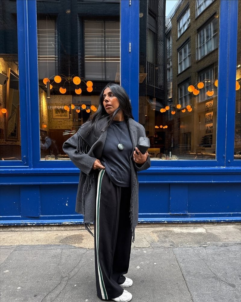 Statement Bomber Jacket with Wide Leg Jeans Statement Bomber Jacket with Wide Leg Jeans — Simple Basketball Game Outfits