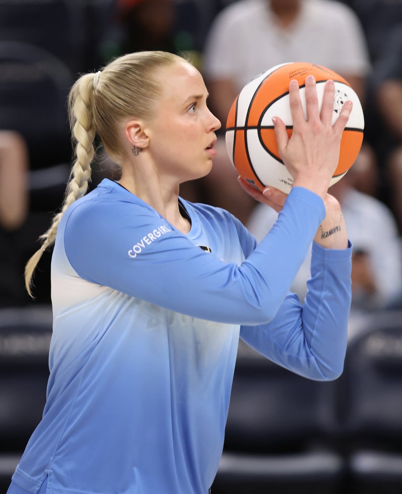 Light Blue Athletic Top Indoors Light Blue Athletic Top Indoors — Simple Basketball Game Outfits