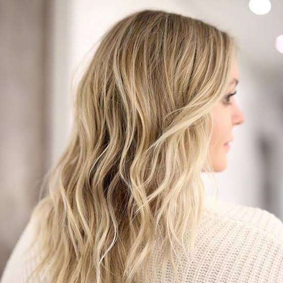 Collarbone Air-Dried Beige Blonde Collarbone Air-Dried Beige Blonde — Simple Beige Blonde Hair