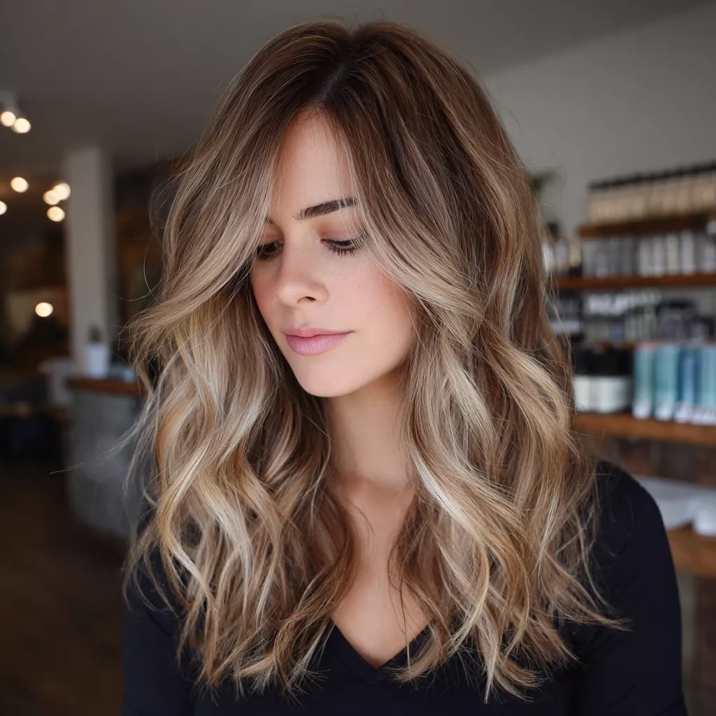 Collarbone Lob With Face-Framing Layers Collarbone Lob With Face-Framing Layers — Simple Beige Blonde Hair