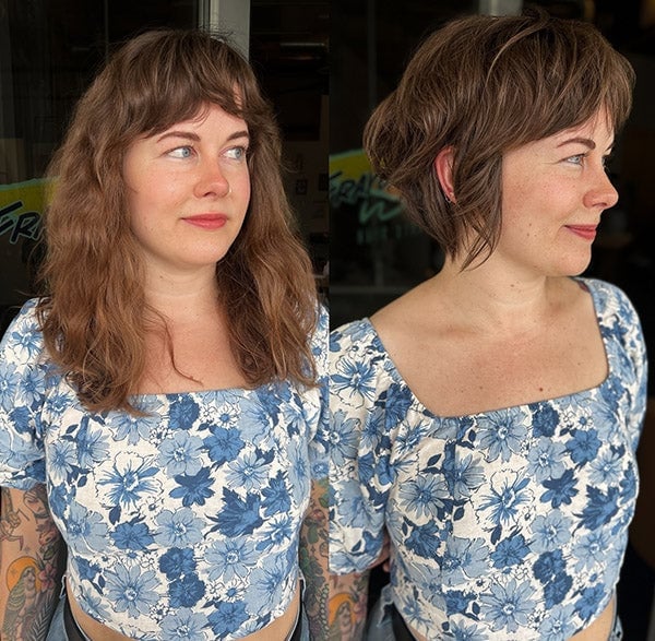 Air Dried Dark Brown Bixie With Textured Layers Air Dried Dark Brown Bixie With Textured Layers — Simple Bixie Haircut