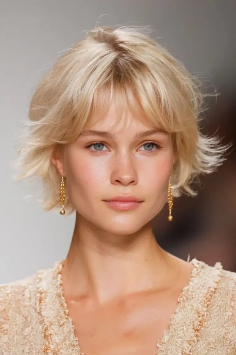 Air Dried Ash Blonde Bixie With Shattered Texture Air Dried Ash Blonde Bixie With Shattered Texture — Simple Bixie Haircut