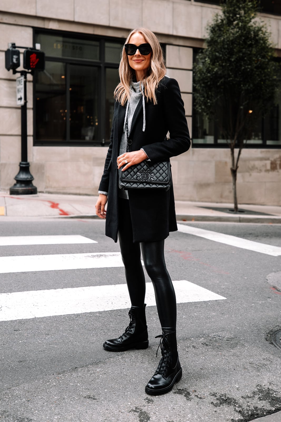 Black Boots With Leggings And A Hoodie Black Boots With Leggings And A Hoodie — Simple Black Boots Outfit