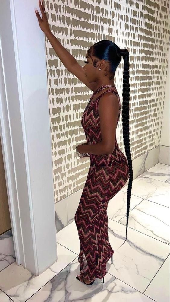 Extremely Long Braided Ponytail — Simple Braided Ponytail Hairstyles Black