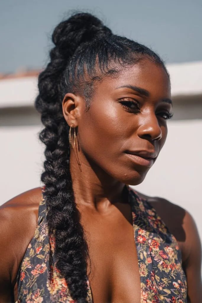 Thick Fishtail Braided Ponytail — Simple Braided Ponytail Hairstyles Black