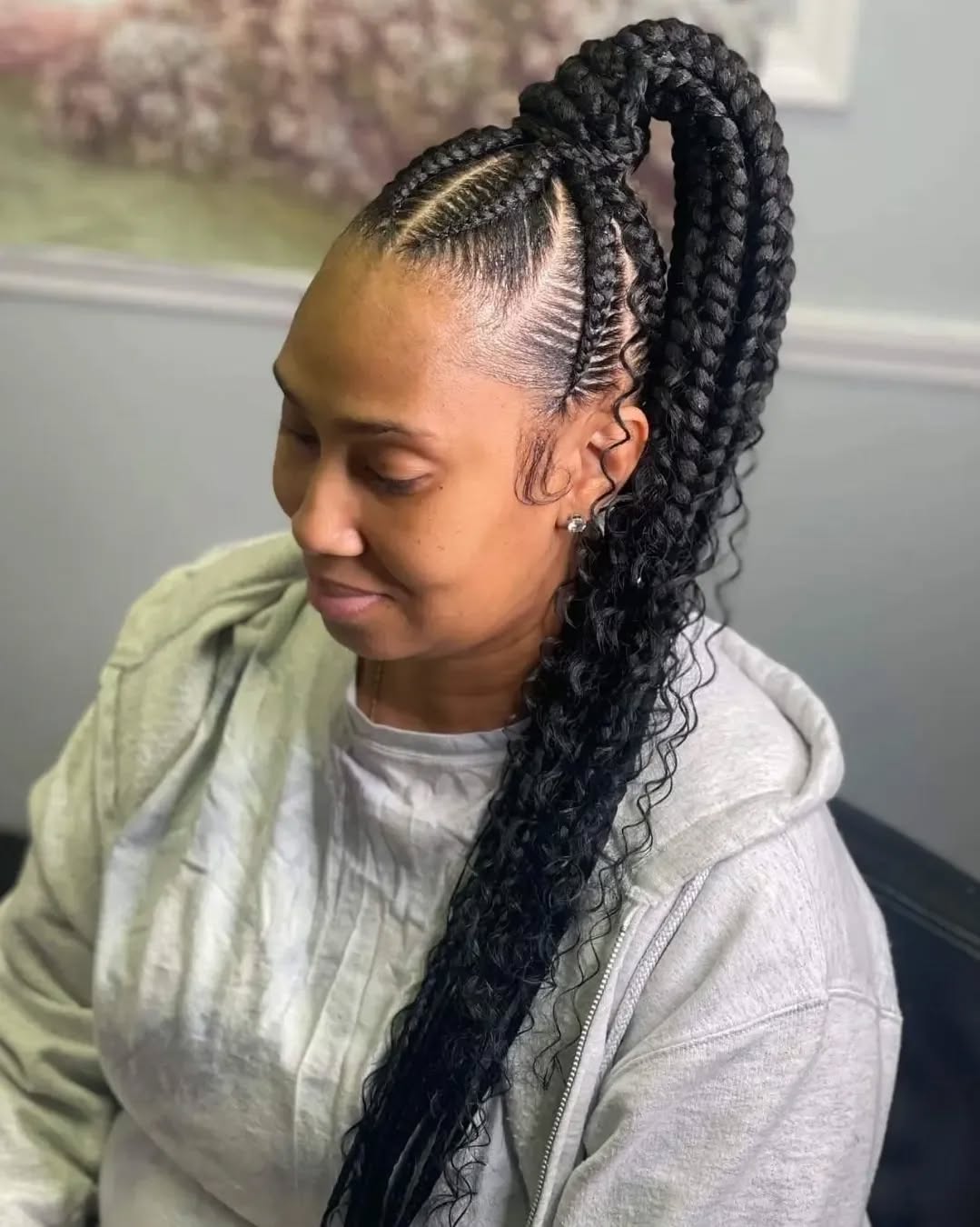 Thick Wavy Braided Ponytail — Simple Braided Ponytail Hairstyles Black