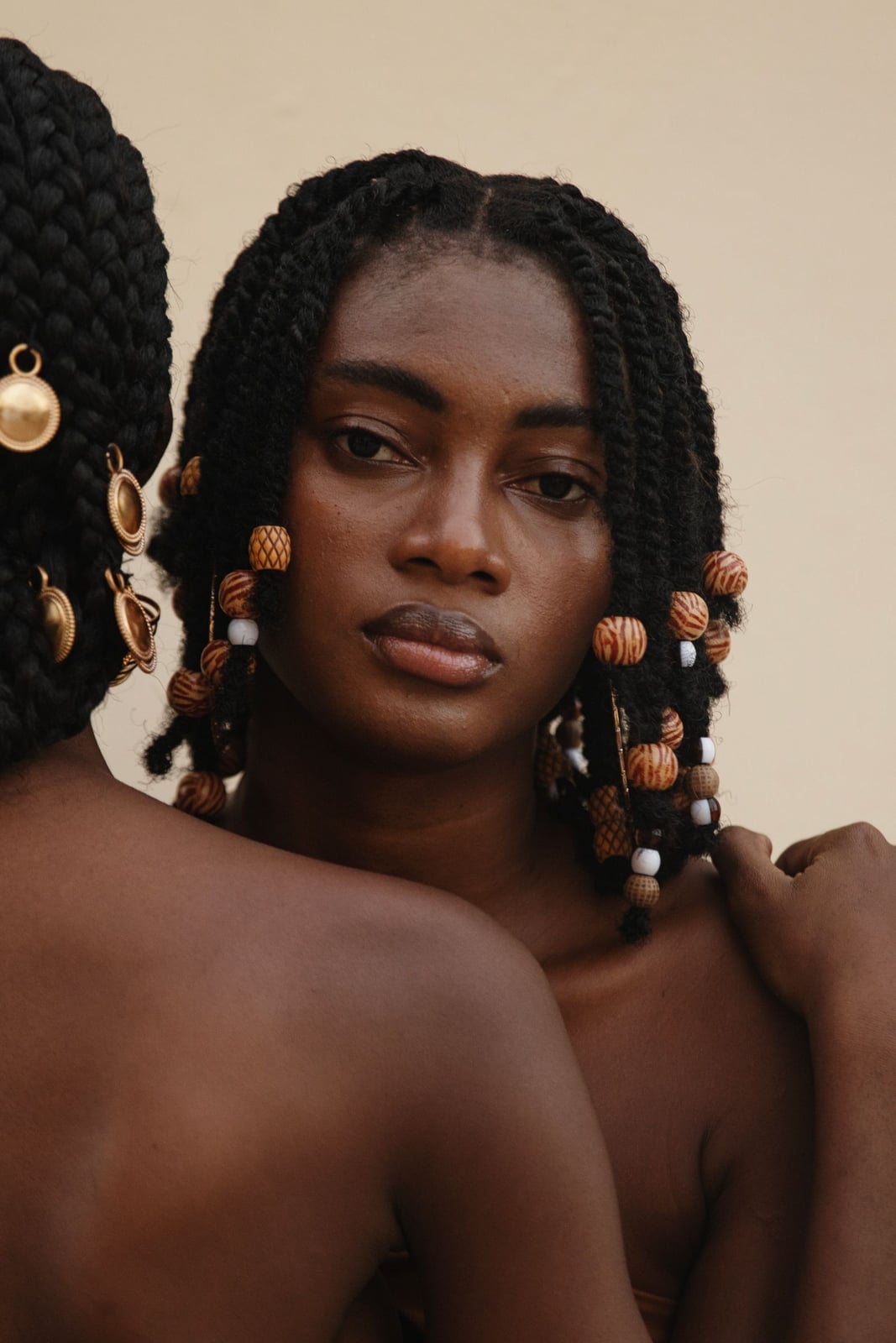 Mid-Back Box Braids With Wooden Beads — Simple Braids on Natural Hair