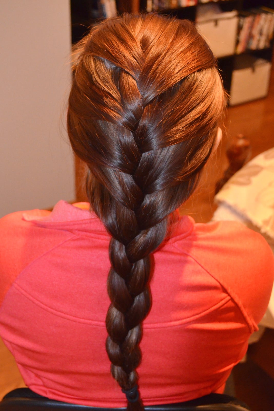 Thick Straight Dark Brown Braid Thick Straight Dark Brown Braid — Simple Braids on Top