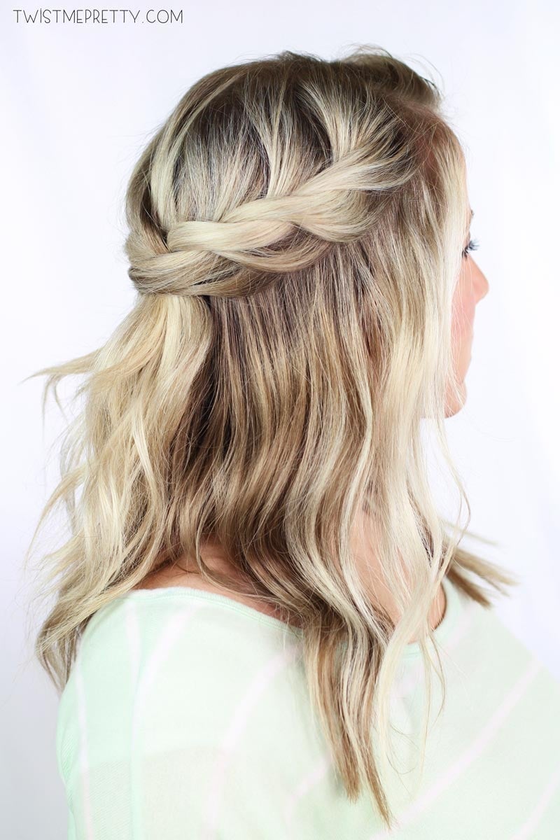 Twisted Crown Braid With Curtain Bangs Twisted Crown Braid With Curtain Bangs — Simple Braids on Top